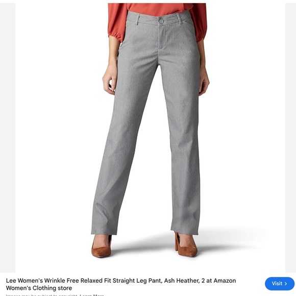Lee Women's Ash Heather Straight Leg Pants - Picture 1 of 8